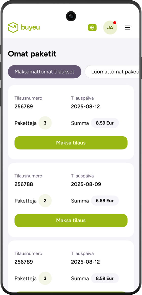 Apmokėjimas ir pristatymas