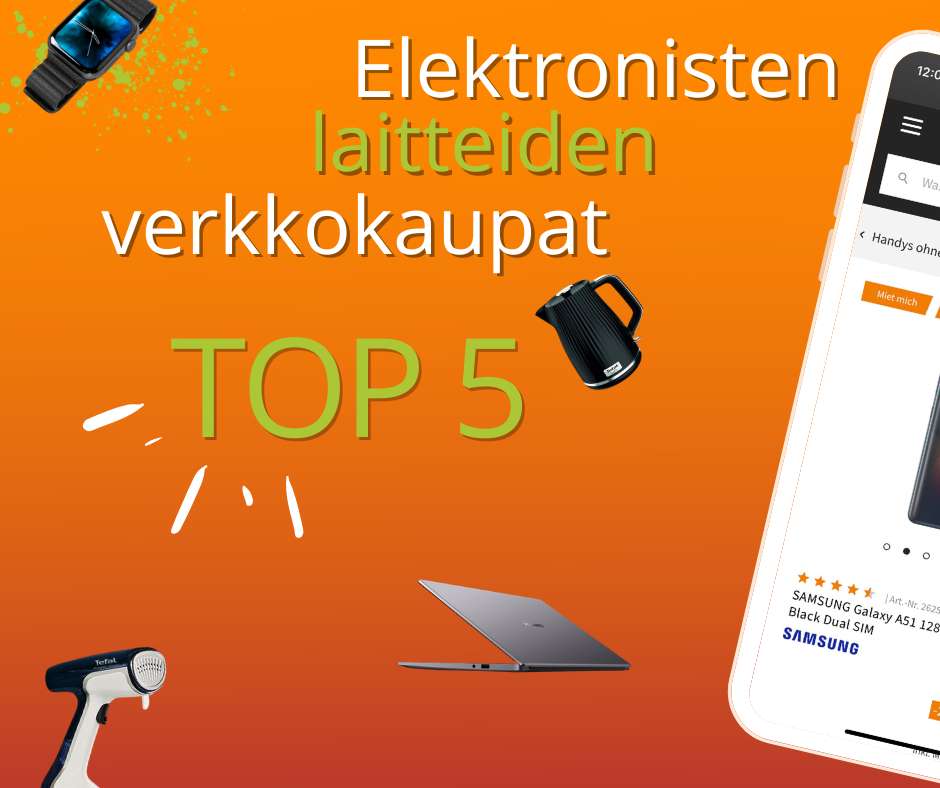 TOP 5 elektronisten laitteiden verkkokaupat