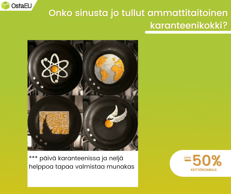 Onko sinusta jo tullut ammattitaitoinen karanteenikokki?